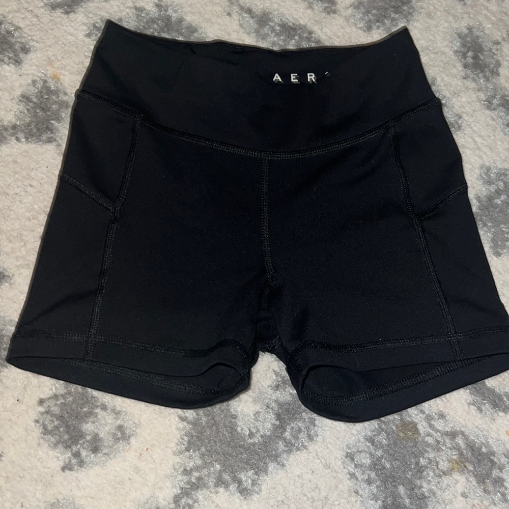 black athletic shorts